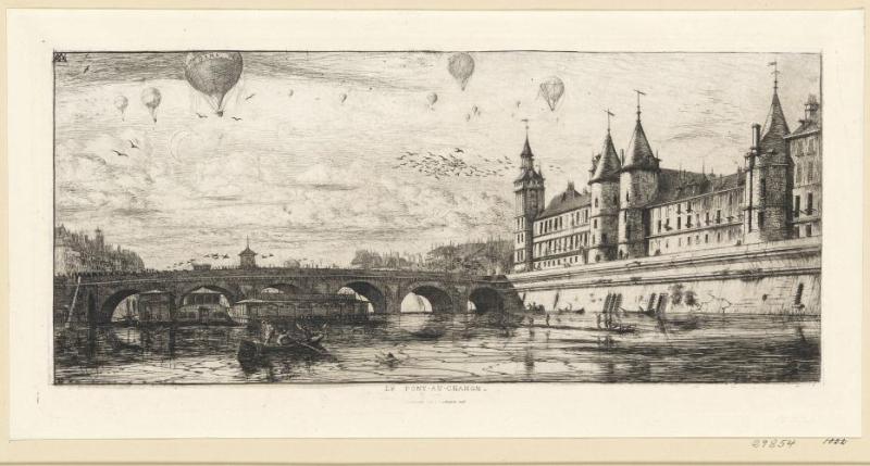 Charles Meryon (1821-1868), LePont-au-Change, (Die Wechslerbrücke), 1854 Radierung, © HamburgerKunsthalle/ bpk, Photo: Christoph Irrgang