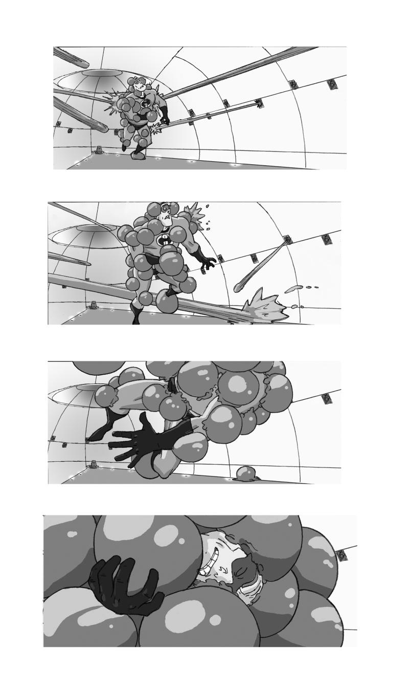 Ricardo Curtis Storyboard: Suspicious Bob, The Incredibles, 2004 Digital painting © 2012 Disney Enterprises, Inc./Pixar.