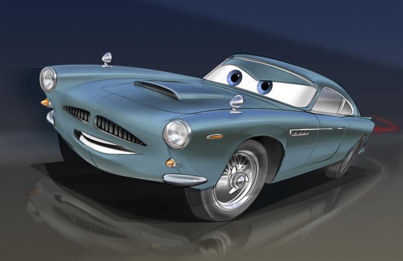 Jay Shuster, color by Jack Chang Finn McMissile, Cars 2, 2011 Digital painting © 2012 Disney Enterprises, Inc./Pixar.