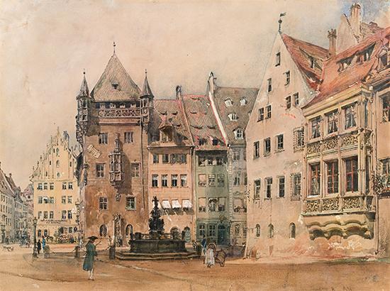 ALT, Rudolf von 1812 - 1905 Nürnberg 	  Auktion 22. April 2013 Bleistift, Aquarell, Deckweiß auf Papier 23,9 x 32,2 cm € 10.000 – 20.000