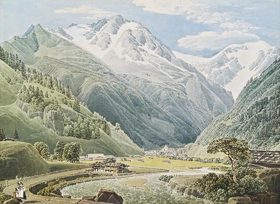 LODER, Matthäus 1781 – 1828 Böckstein bei Wildbad Gastein 1828 	  Auktion 22. April 2013 Aquarell, Deckfarbe auf Papier 27,5 x 37,3 cm € 20.000 – 40.000