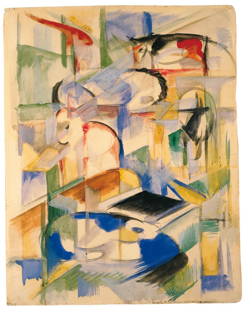 Franz Marc, Tierkomposition 1913/14 Franz Marc Museum, Kochel a. See Franz Marc Stiftung