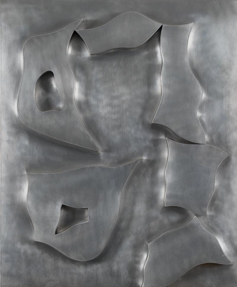 312147 Hans Arp, Relief concret C dit Juillet 60. Duraluminium, verso sig. u. num. 35, 63x52 cm SP 39000