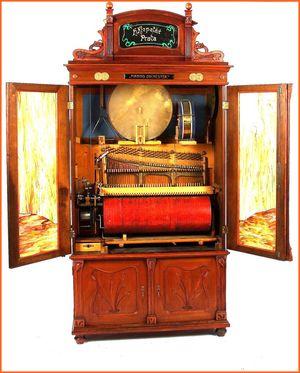 Seltenes Orchestrion  von Klepetar, Prag 1883