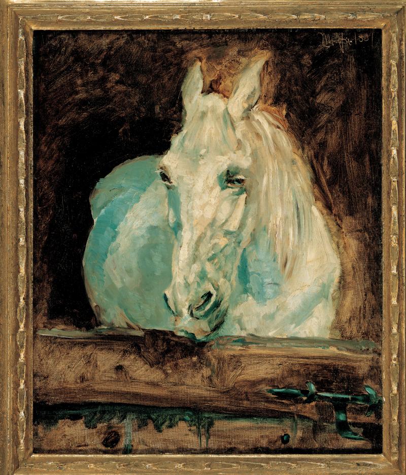 Henri de Toulouse-Lautrec, Der Schimmel "Gazelle", 1881, ALBERTINA, Wien - Sammlung Batliner