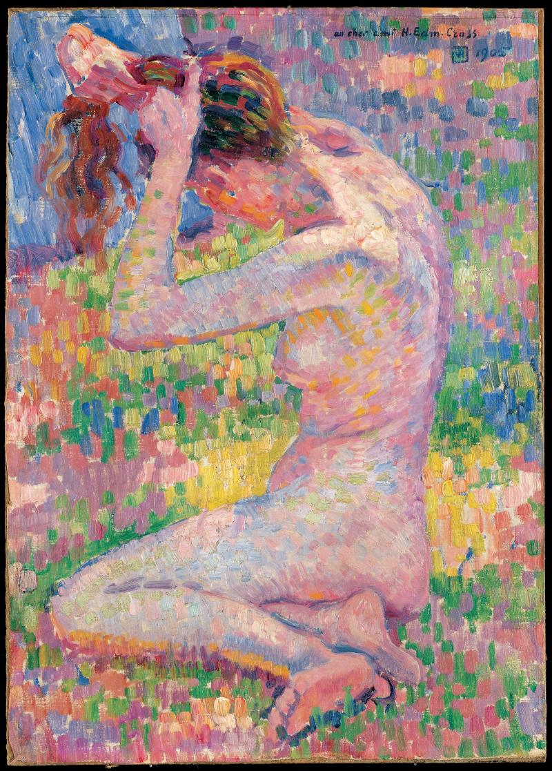 Théo van Rysselberghe, Sitzender Akt, 1905, ALBERTINA, Wien - Sammlung Batliner