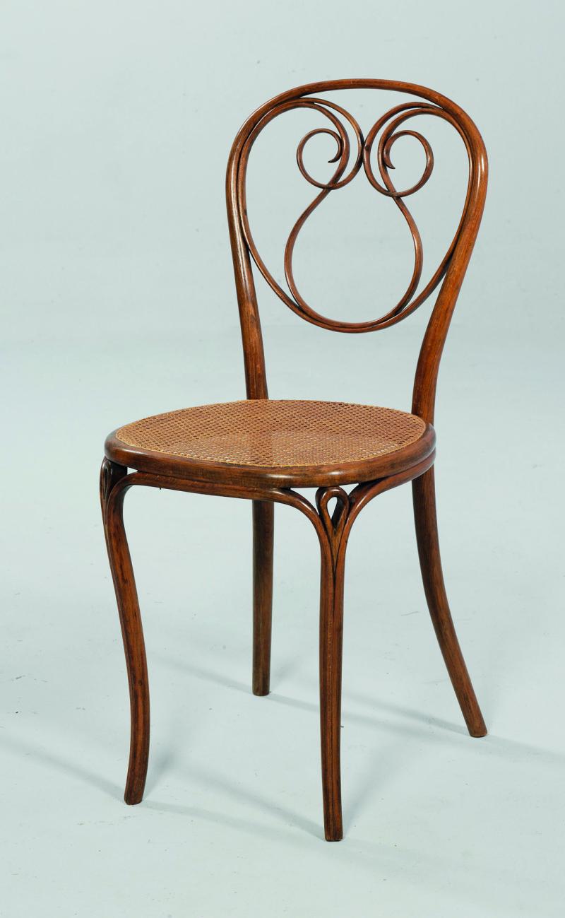 Michael Thonet, früher und seltener Buchen-Bugholz-Stuhl, Wien 1850er Jahre,