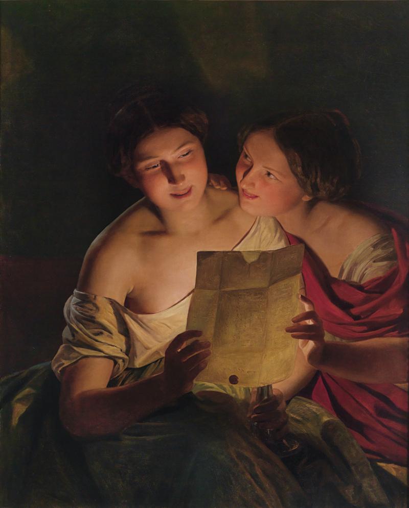 Ferdinand Georg Waldmüller (1793 - 1865) Der Liebesbrief, 1849, Öl/Leinwand, 76 x 61,5 cm erzielter Preis € 244.300 Auktion 16. Oktober 2013