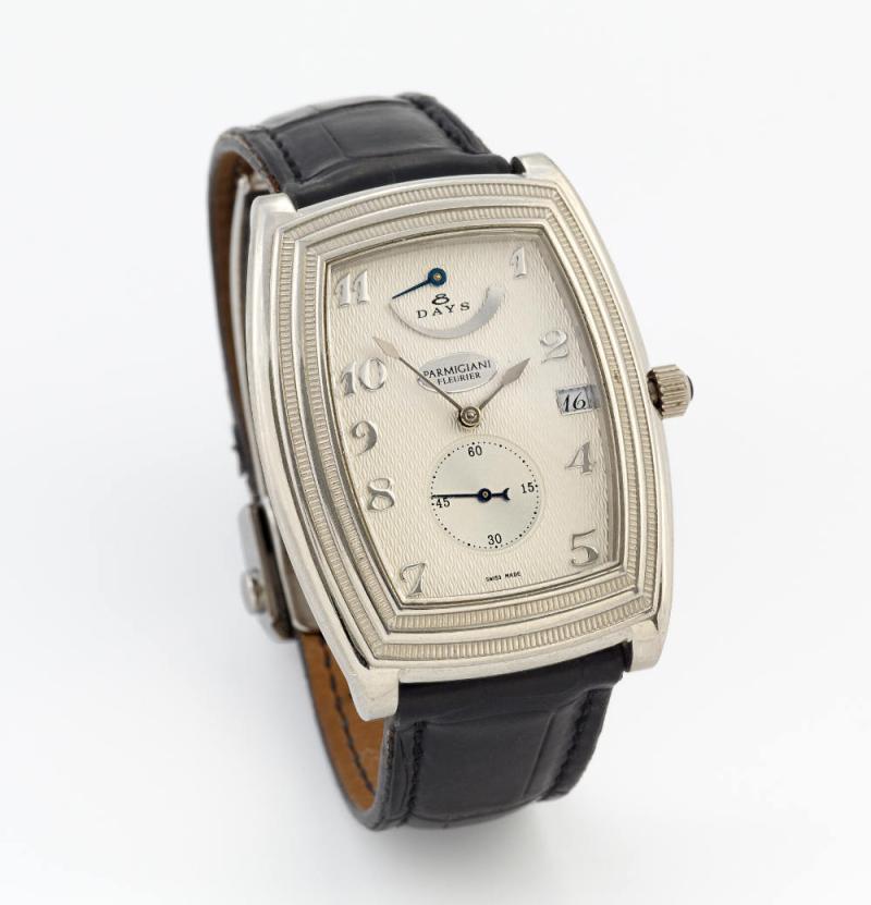 Parmigiani Fleurier  Ionica | Herrenarmbanduhr  Schweiz. Handaufzug | 950/- Platin  Schätzpreis: 10.000 – 12.000 Euro