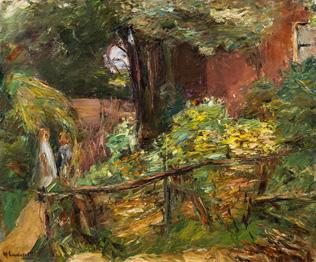 511 – Max Liebermann, „Zwei Mädchen auf einem Waldweg“, 1914, Öl auf Leinwand, verkauft: € 119.700,-