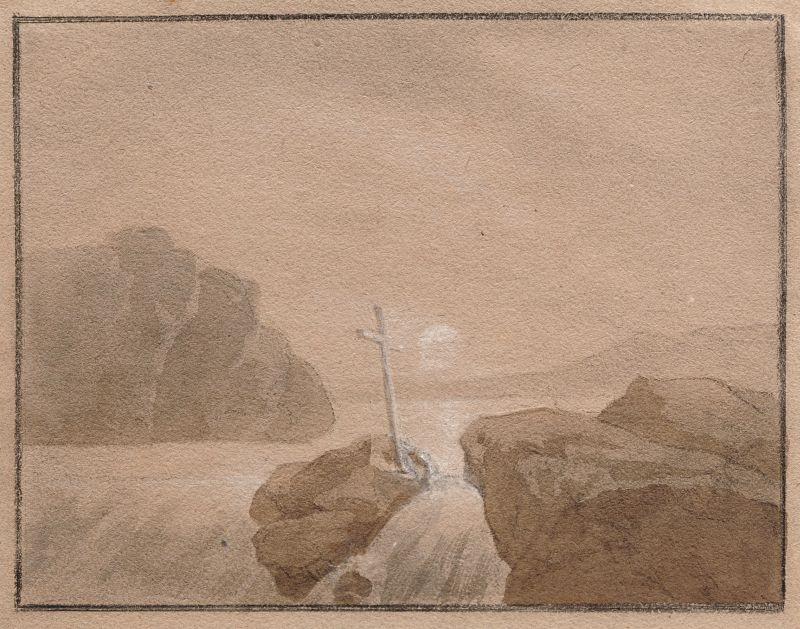 Caspar David Friedrich (Schülerschaft, Nachfolge), Kreuz auf der Stromklippe. 720 €