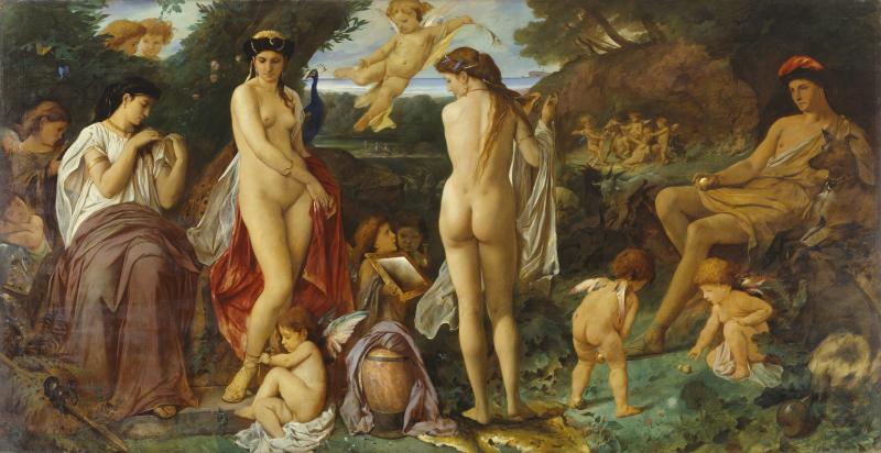 Anselm Feuerbach (1829–1880) Das Urteil des Paris, 1870 Öl auf Leinwand, 228 x 443 cm © Hamburger Kunsthalle / bpk Photo: Elke Walford