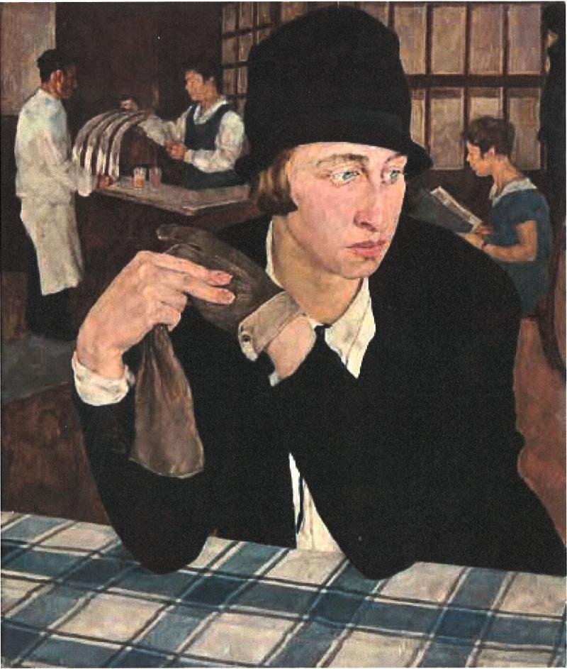 Lotte Laserstein  Im Gasthaus, 1927  Öl auf Holz  54 x 46 cm  Privatsammlung, Foto: © Walter Bayer