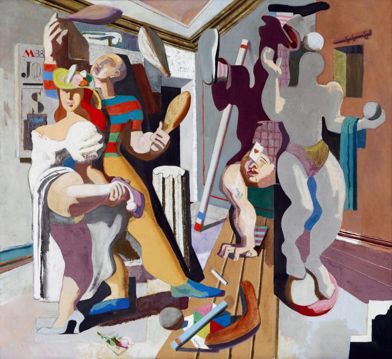 Karl Kunz: Jongleure, 1938, Öl auf Leinwand, 164x174 cm, © Morat - Institut für Kunst und Kunstwissenschaft, Freiburg im Breisgau