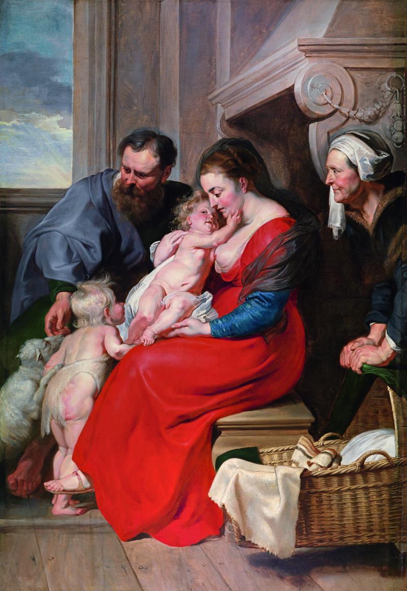 Peter Paul Rubens (1577 - 1640) Werkstatt, Die Heilige Familie mit der Hl. Anna und dem Johannesknaben, Öl/Leinwand, 221 x 152 cm Schätzwert € 400.000 - 600.000 Auktion 9. April 2014