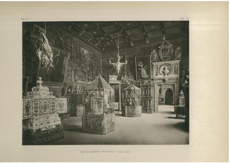 Saal des Kurfürsten Maximilian I. Otto Aufleger Fotografie Bildtafel aus: Gabriel von Seidl, Ivo Striedinger: Der Neubau des Bayerischen Nationalmuseums, München, 1902