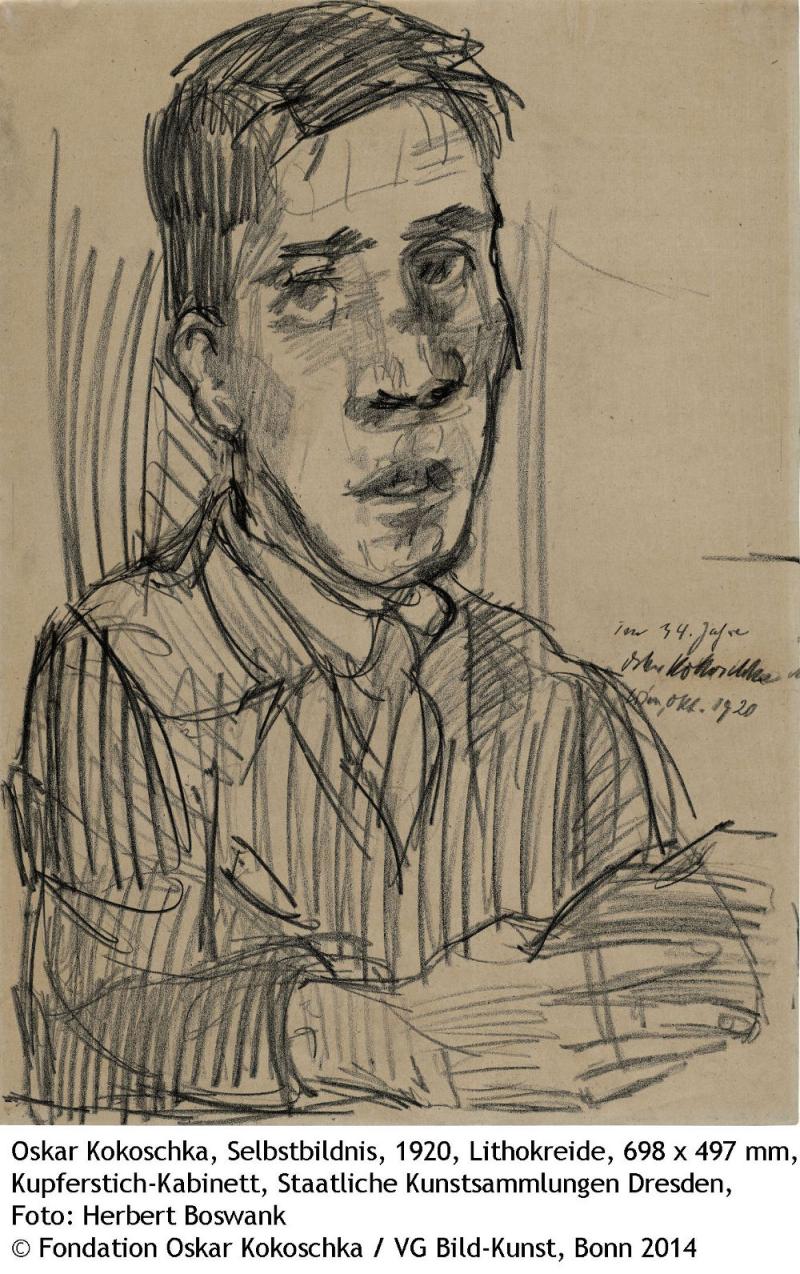 Oskar Kokoschka, Selbstbildnis