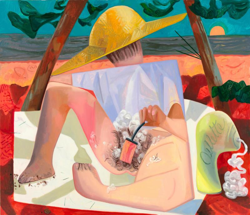 Dana Schutz Shaving, 2010 Öl auf Leinwand 182,9 x 213,4 cm Courtesy Contemporary Fine Arts Foto: Jochen Littkemann