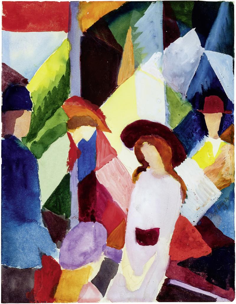 August Macke Schaufenster, 1913 Aquarellfarbe,  Gouache auf Papier ahlers collection  © Walter Mayer, München