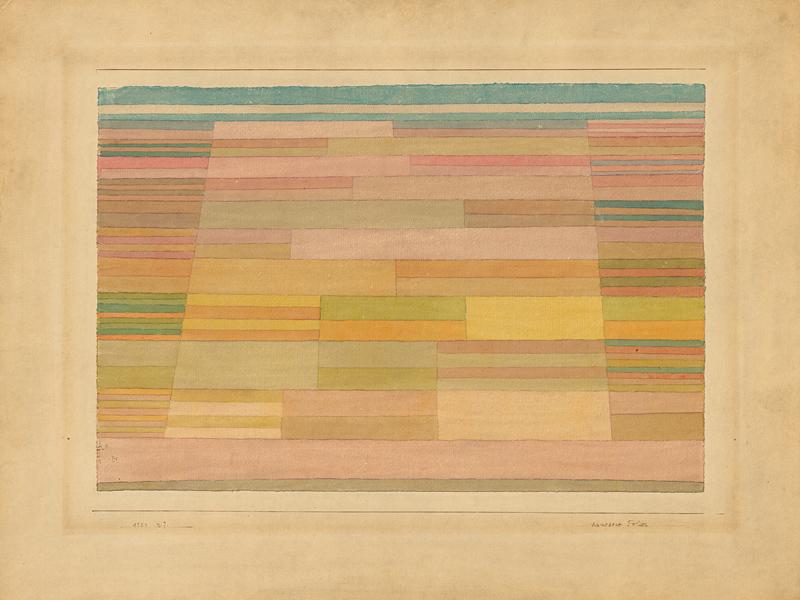 Paul Klee: Vermessene Felder (1929,47), zu sehen in der Ausstellung 'Nach Ägypten! Die Reisen von Paul Klee und Max Slevogt', © Kunstsammlung Nordrhein-Westfalen, Düsseldorf