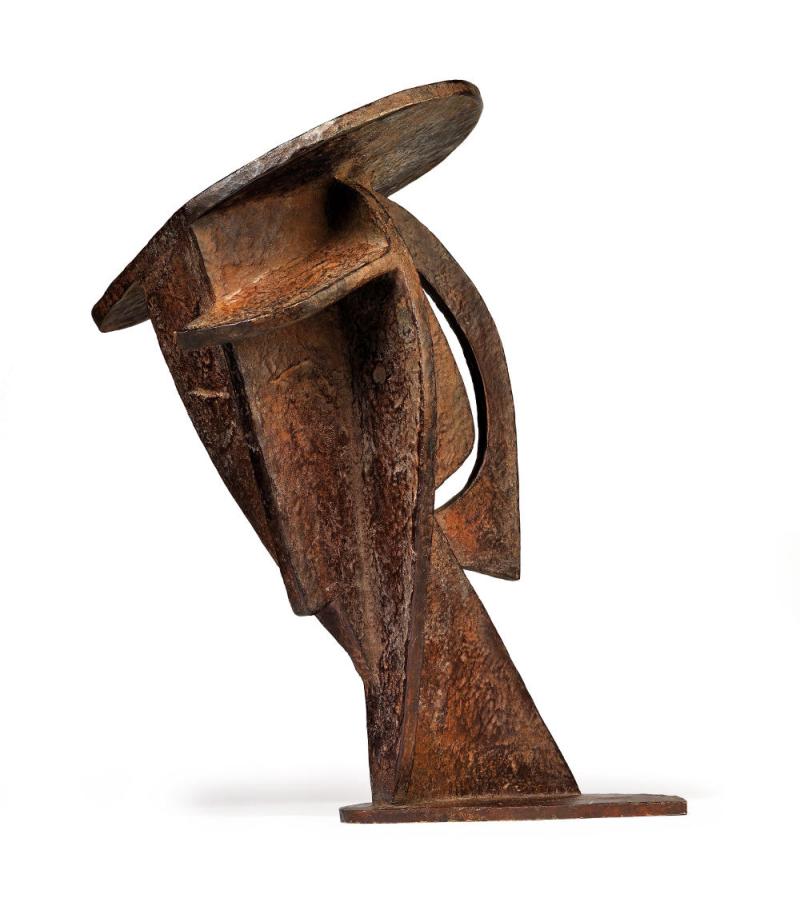 Alexander Archipenko (1887-1964) Head (Construction with crossing planes) beschriftet Archipenko 1913, gegossen zwischen 1957 und 1964, Bronze mit dunkelbrauner Patina, 38,3 x 28,2 x 20 cm erzielter Preis € 283.600