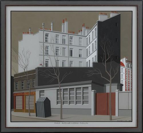 Andreas His Paris, avenue Ledru-Rollin, 1980 Hinterglasmalerei, 59 x 63 cm Ref. 826