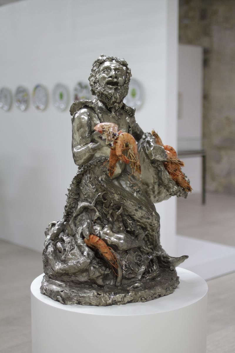 Sonja Alhäuser, Nickel Neptun, 2013, Neusilberguss, 1/6, 64 x 38 x 45 cm, Courtesy Galerie Michael Schultz. Foto: Rosa Lübbe, Berlin, © VG Bild-Kunst, Bonn 2014