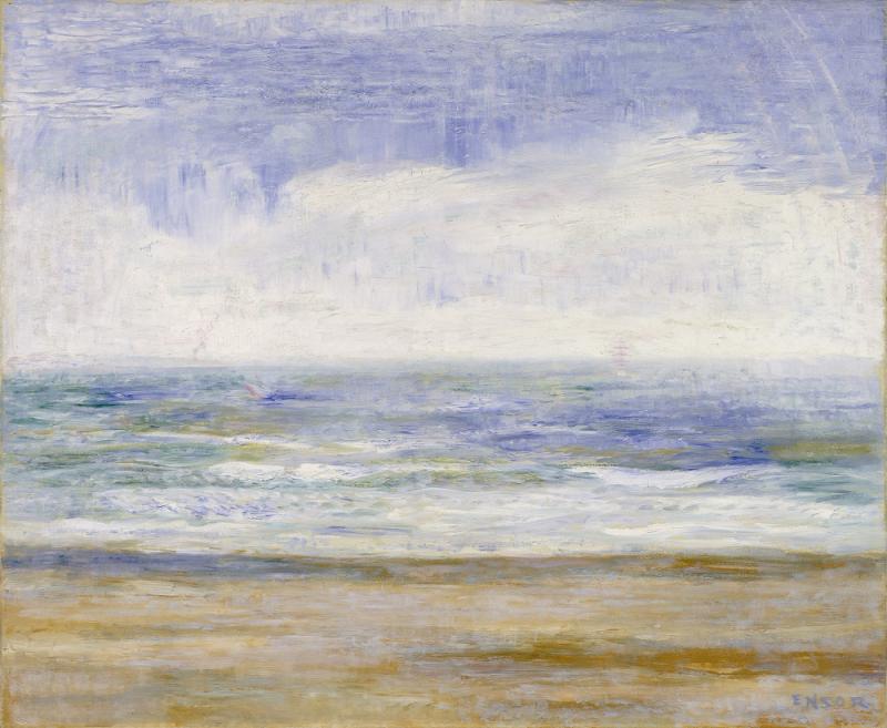 James Ensor Strand von Ostende, um 1915 Öl auf Leinwand, 54 x 66 cm Kunsthaus Zürich, © 2014 ProLitteris, Zürich