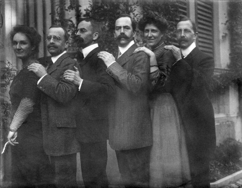 Hedy, Paul, August, Arthur, Ida und Emil Hahnloser, vor Dezember 1910 © Archiv Villa Flora