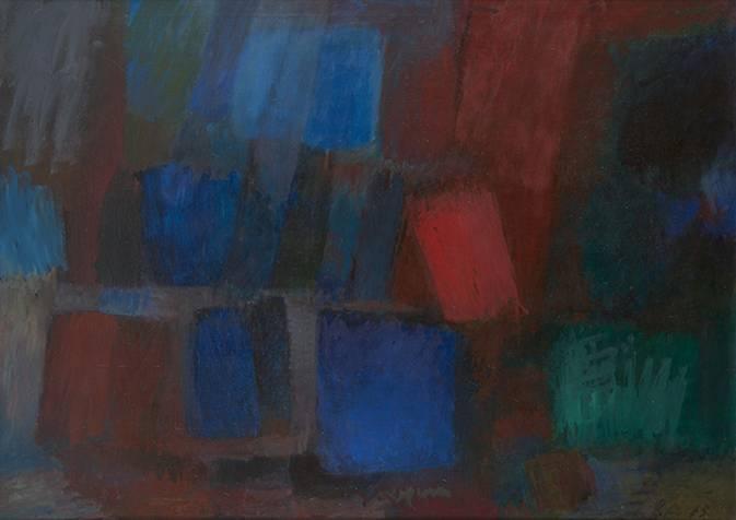 O.T., 1965, Öl auf Leinwand, 90 x 125 cm