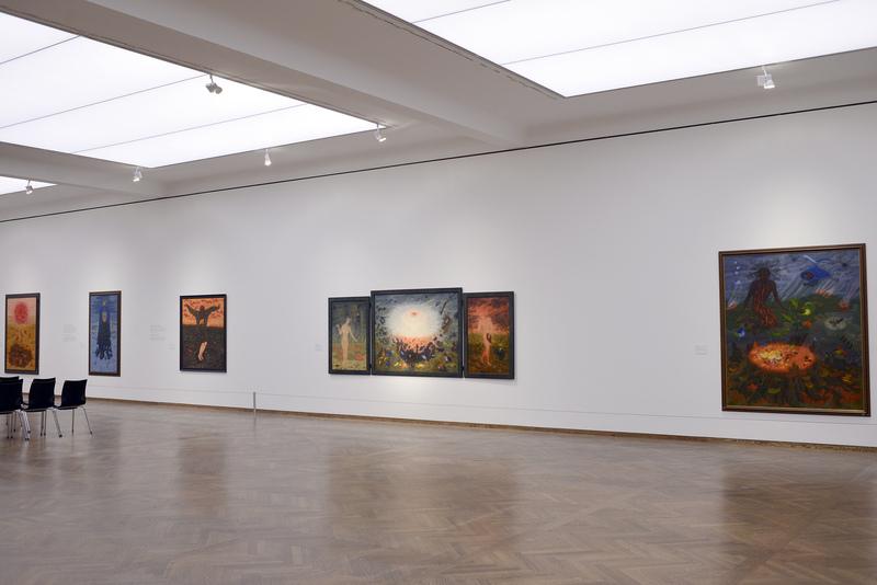 Arik Brauer Ausstellungsansicht 2 © Ausstellungsansicht „ARIK BRAUER“ © Leopold Museum / APA-Fotoservice / Bargad