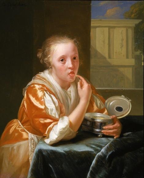 Godefridus Schalcken; Zuckerschleckendes Mädchen; Rose-Marie und Eijk van Otterloo Collection, USA