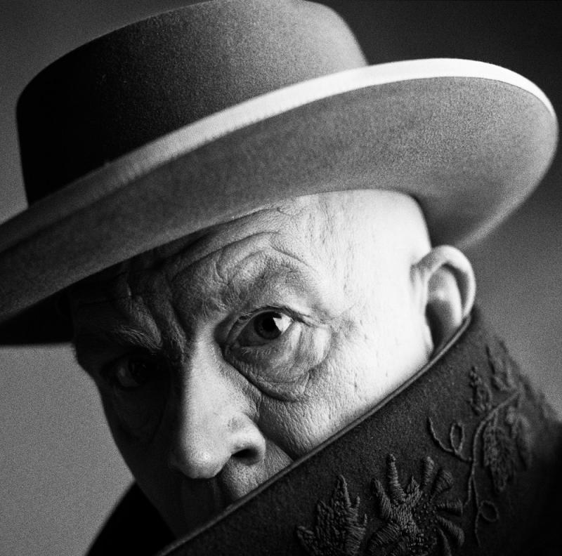 Sandro Miller: Irving Penn / Pablo Picasso, Cannes, France (1957), 2014 (John Malkovich as Picasso) 18 x 18¾" image on 20 x 20¾" paper. Pigment print © Sandro Miller courtesy Catherine Edelman Gallery, Chicago