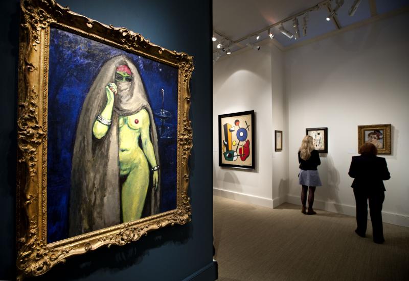 Kees van Dongen at Dickinson's stand - TEFAF2015  Photo: Harry Heuts