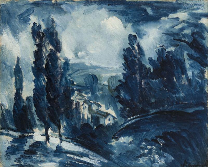 Maurice de Vlaminck, „Paysage bleu“, Foto: Thomas Salis Art & Design