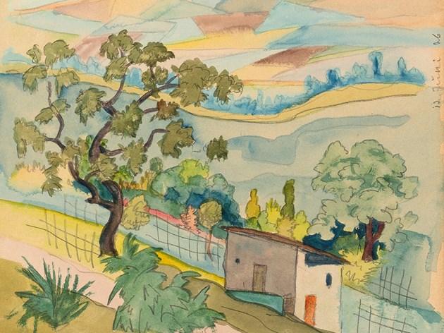 Hermann Hesse (1877-1962), Südliche Landschaft, 1926, Startpreis € 10.000,00 Info Schätzpreis € 20.000,00