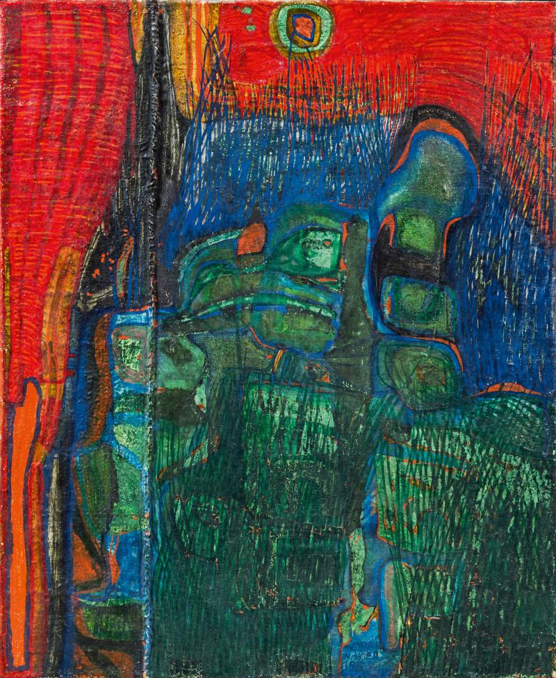 Friedensreich Hundertwasser * Schätzpreis € 80.000 - 160.000 (Wien 1928 -2000 vor Brisbane, Australien) Die Grüne Steiermark, 1958 € 235.000 (KP € 296.000)!