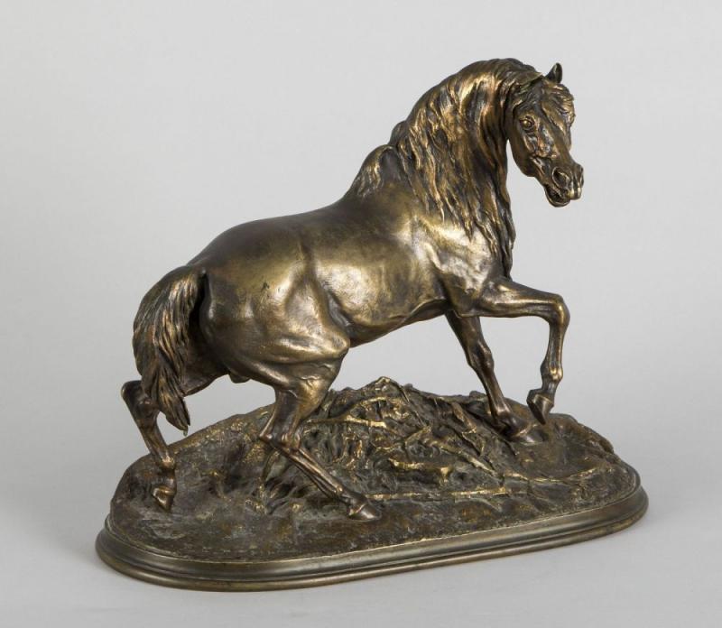 Mène, Pierre-Jules. 1810 - Paris - 1879 Le Cheval libre. Figur eines Araber-Hengstes. Aufrufpreis:	1.400 €