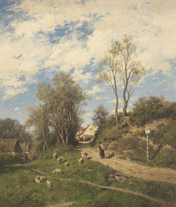 34 ADOLF HEINRICH LIER Frühlingsmorgen, Ca. 1873. Öl auf Leinwand Schätzpreis: € 20.000