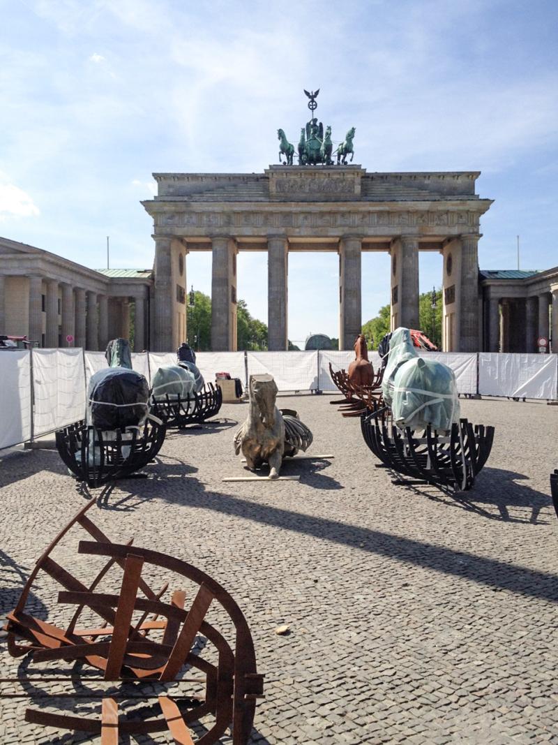 Aufbausituation auf dem Pariser Platz ©Jarmuschek+Partner