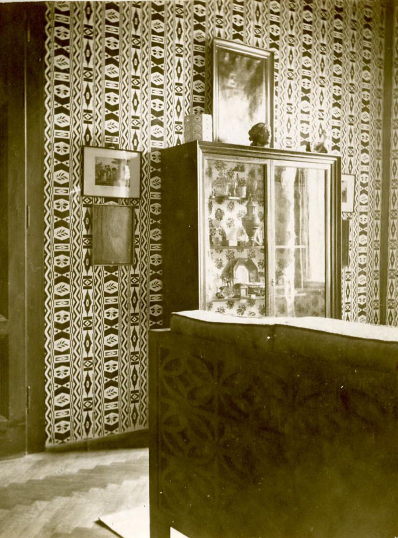 Wien IV., Margaretenstraße 5, 1912–1914  Detail des Wohnzimmers der Wohnung Josef Hoffmanns Foto: unbekannt © Gemeinde Brtnice