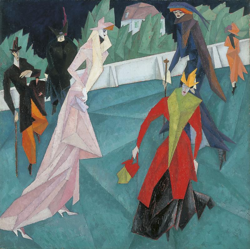 Lyonel Feininger Spaziergänger (Promenade), 1912 Privatsammlung © Bildrecht, Wien, 2015