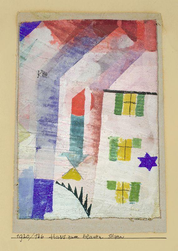 Paul Klee (Münchenbuchsee 1879 – 1940 Muralto/Locarno) „DAS HAUS ZUM BLAUEN STERN“. 1920  Schätzpreis:	200.000 - 300.000 €