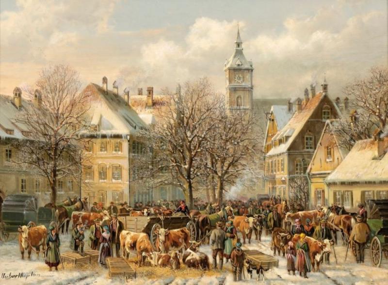 Hubert Kaplan 1940 München - Augsburger Winter - Öl/Lwd. Schätzpreis:	5.000 €