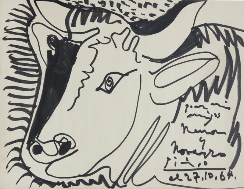 Pablo Picasso, Ohne Titel. 27. Oktober 1964, Filzstift auf Papier © Succession Picasso / VG Bild-Kunst Bonn, 2015