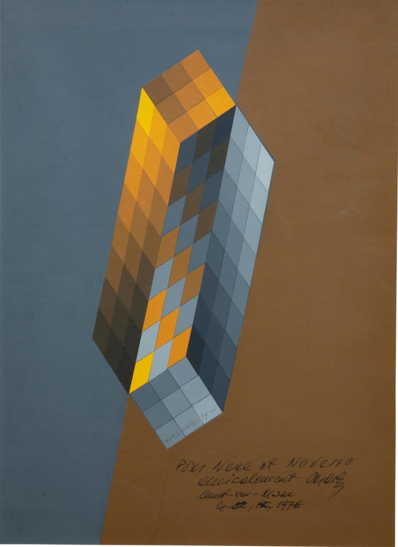 Victor Vasarely, Ohne Titel, 22.Oktober 1976, Collage © VG Bild-Kunst, Bonn 2015