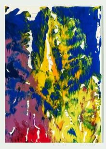 Gerhard Richter Ohne Titel | 2008 | Öl über Farboffset auf Katalogseite (?) | 29,5 x 21cm Ergebnis: 316.250 Euro