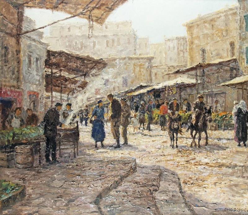 Los 282, Otto Pippel 1878 Lodz - 1960 München, Markt in Catania, Schätzpreis:	8.000 - 10.000 €