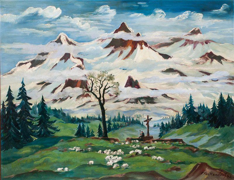 Los 317, Franz Heckendorf (Berlin 1888 - Berlin 1962) Alpenpanorama, Limitpreis: 	7.000 €