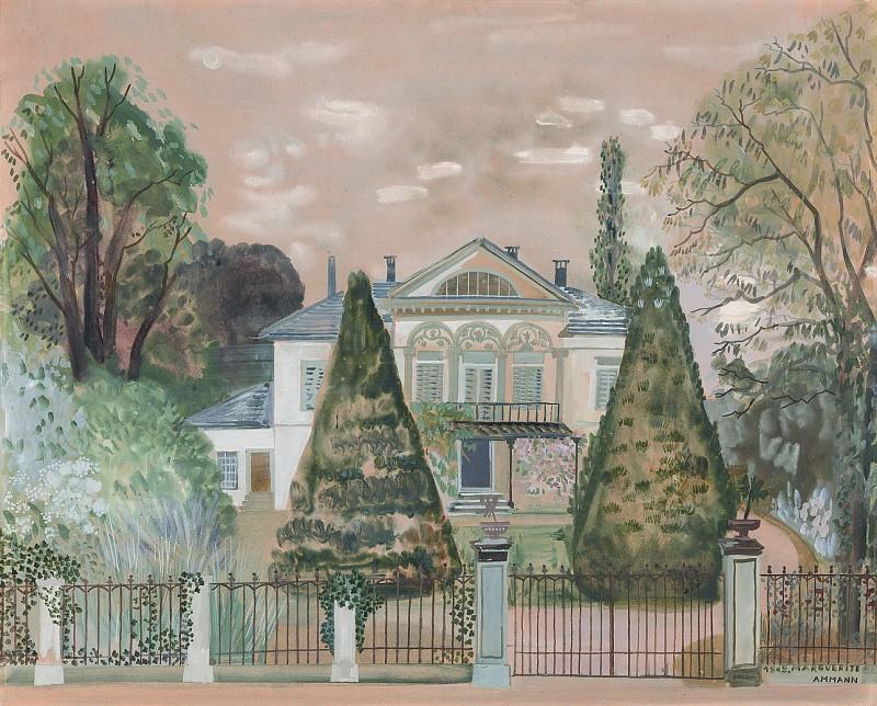 Marguerite Ammann  Villa Malaga, 1949  Gouache auf Papier, 49 x 61 cm Ref. U. 517